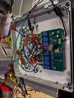 a computer board with wires and wires